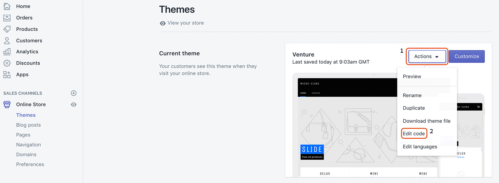 Installing the EqualWeb accessibility widget on Shopify - step screenshot 2