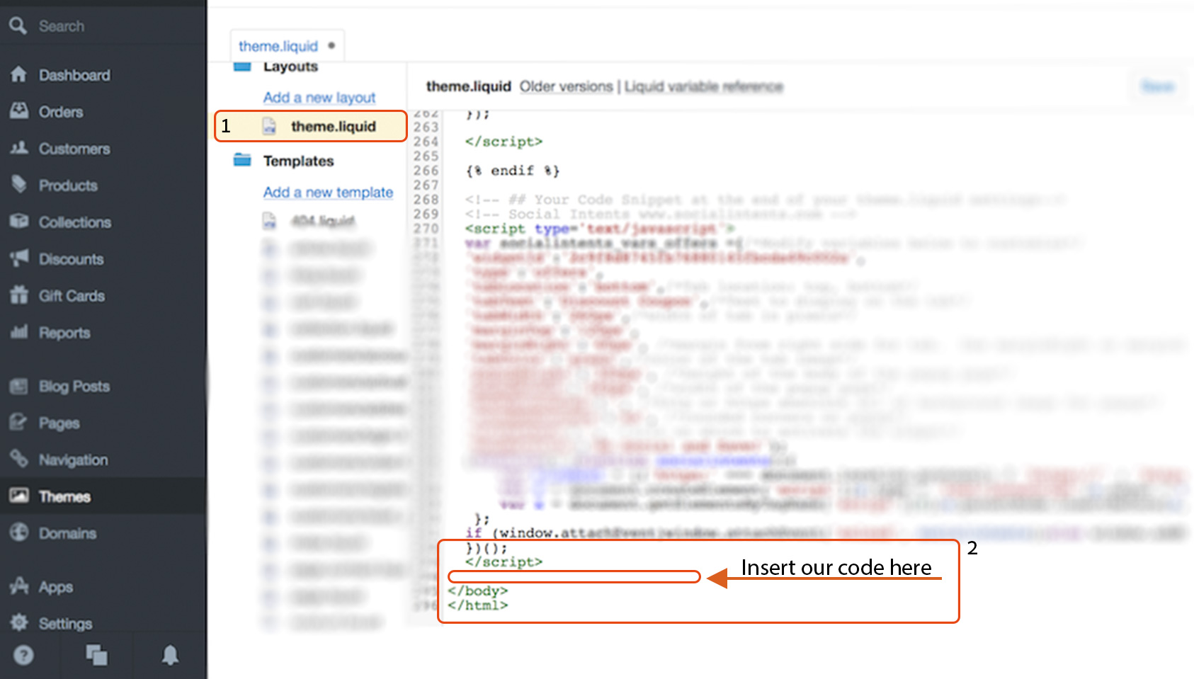 Installing the EqualWeb accessibility widget on Shopify - step screenshot 3