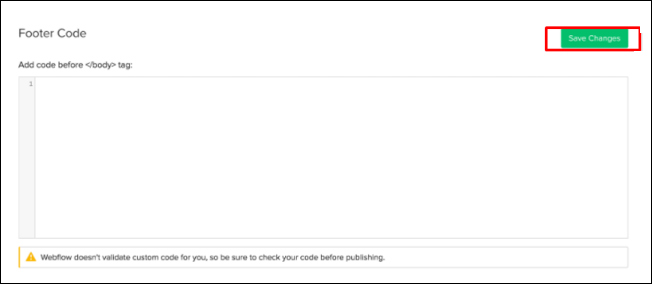 Installing the EqualWeb accessibility widget on Webflow - step screenshot 1