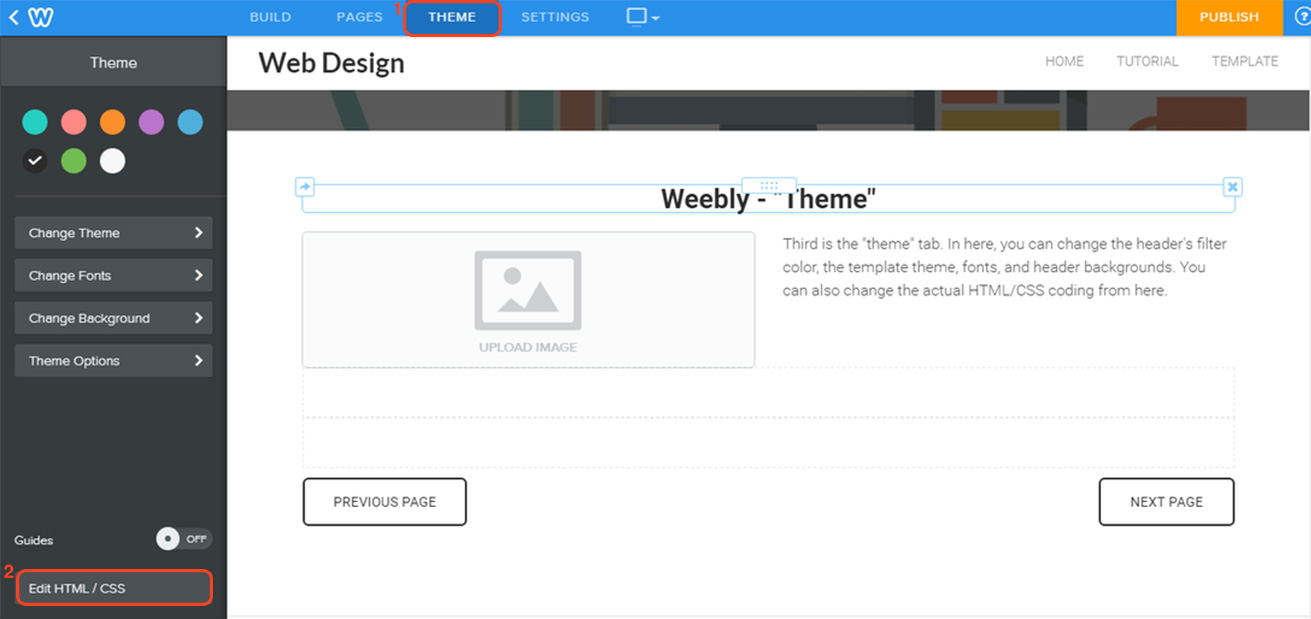 Installing the EqualWeb accessibility widget on Weebly - step screenshot 1